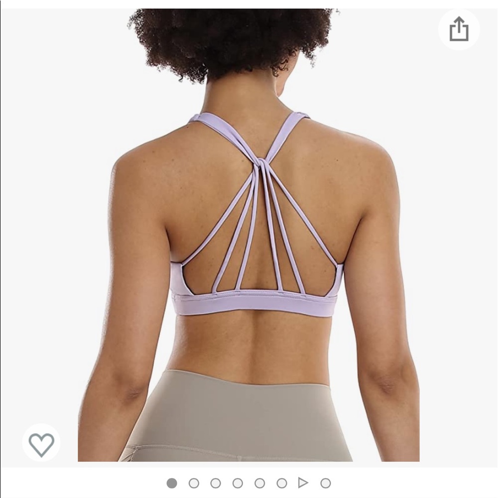 icyzone Padded Strappy Sports Bra Yoga Tops Activewear Workout Clothes for Women